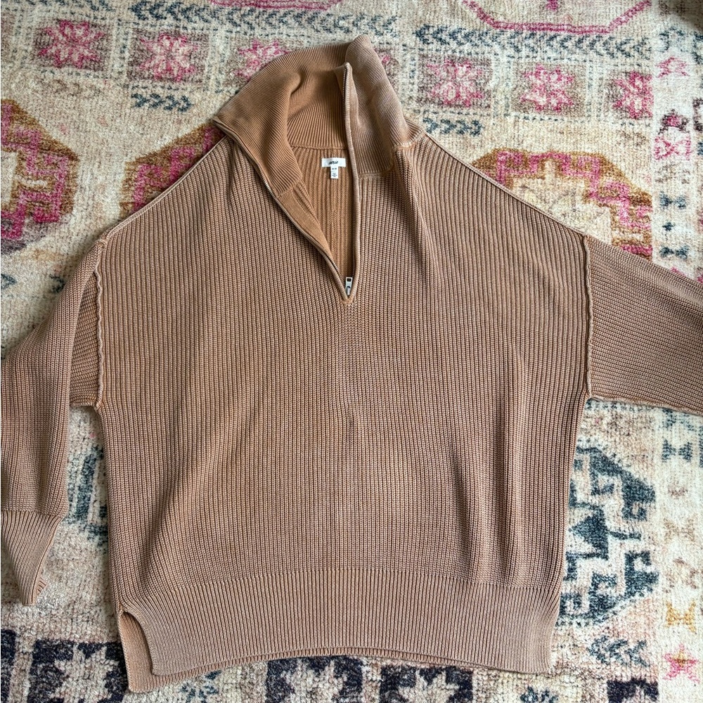 Aerie oversized zip up sweater